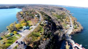 Aerial Real estate photograph of a Prince Edward County Neighbourhood