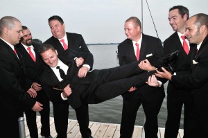 Groom and Groomsmen wedding photograph Prince Edward County Ontario